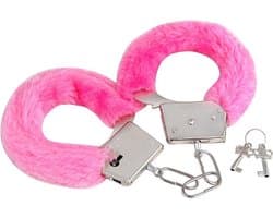 Nooitmeersaai - Handboeien Seks - Seksspeeltje - Erotiek - Pluche - Roze