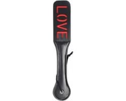 Paddle met LOVE Tekst | Double Spank | Leder