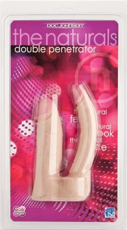 Doc Johnson The Naturals realistische dildo The Naturals - Double Penetrator beige - 16 cm — thumbnail 5