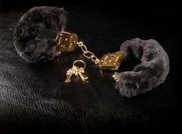 Fetish Fantasy FF Gold Deluxe Furry Cuffs — thumbnail 5