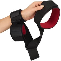 You2Toys – Bondage Rug Harnas met Hand Boeien en Aaneengesloten Hals Band voor Onderdaan – Zwart — thumbnail 6