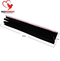 Latex Wetlook Handschoenen - Lange Uitvoering - BDSM - 54CM - One Size — thumbnail 2