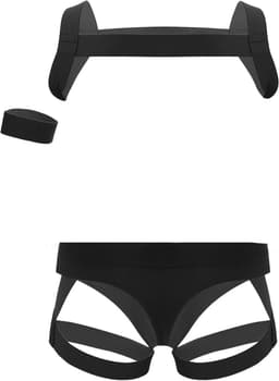 Heren Mankini Harnas - Polyester Nylon Spandex Lingerie Kostuum voor Feest en Club — thumbnail 3