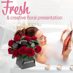 Luxe geschenkdoos met imitatierozen en rozengeurkaarsen, elegante bloemenset in houten doos, ideale geurkaarsen voor huis, romantische thuisdecoratie voor elke gelegenheid — thumbnail 6
