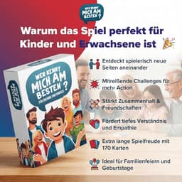 Wie Kent Mij Het Beste - Familie Spel - Avond Vullen - Met Uitwisbare Borden - 20x12x4 cm — thumbnail 3