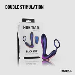 Hueman - Black Hole Anaal Vibrator Met Cockring - Oplaadbaar - Waterproof - Vibrators - Vibrators voor Mannen - Buttplug - Anal Plug - Sex Toys voor Mannen - Seksspeeltjes - Butt Plug - Paars — thumbnail 2