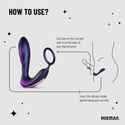 Hueman - Black Hole Anaal Vibrator Met Cockring - Oplaadbaar - Waterproof - Vibrators - Vibrators voor Mannen - Buttplug - Anal Plug - Sex Toys voor Mannen - Seksspeeltjes - Butt Plug - Paars — thumbnail 21