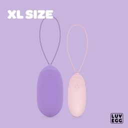 LUV EGG - Vibrerend Ei met Afstandsbediening - XL Vibratie Ei - Oplaadbaar - Waterproof - Koppeltoy - Seksspeeltje - Sex Toys voor Vrouwen - Paars — thumbnail 18