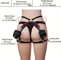 Oneay Sexy Beenbinder voor Dames – Bondagesets – Elastische Dijbeenband – BDSM – Gothic Lingerie Accessoire – Verstelbare Tailleband – Fetish & Fashion — thumbnail 3