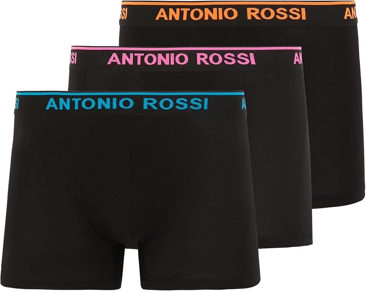 Heren Boxer Hipsters Katoen (3 Pack) met Kleurrijke Tailleband — afbeelding 1