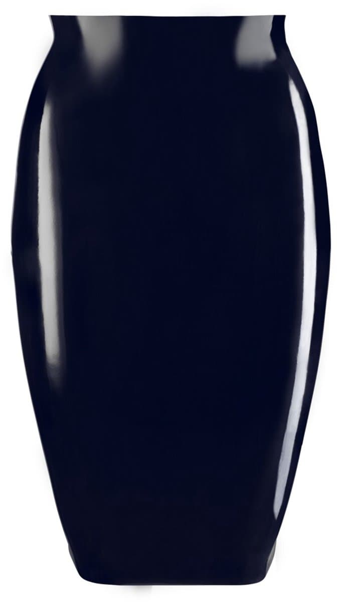 LateX – Latex Rok Wetlook en Extreem Spannend voor Feesten Taille Hoog en Knie Lang– Maat 2XL – Zwart — afbeelding 1