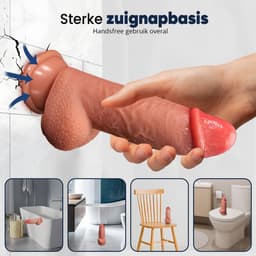 360° Rotatie Dildo XXL – Realistisch met Ballen – G-spot & Anale Vibrator – Zacht Siliconen- Seksspeeltje - Dildo voor Mannen en Vrouwen Lovemytoy® — thumbnail 8