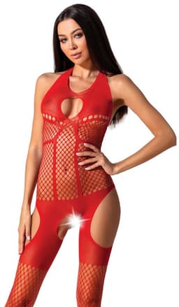 Passion - Woman Bs079 Bodystocking - Red One Size — thumbnail 3