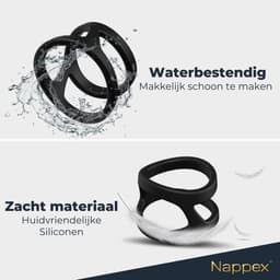 Cockring Siliconen - Nappex™ Uru Penisring voor een Hardere Erectie [Discreet Verzonden] - Rekbare Ballstretcher - Sex Toys voor Mannen en Koppels - Kamasutra - BDSM - Seksspeeltjes Zelf Aftrekken - Erotiek — thumbnail 6