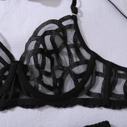 Luxe Lingerieset Dames – Sexy Lingerie – Erotische Lingerie Set – 4-delige Jarretelset – Zwart Kant – Beugel BH – High Waist Lingerie – Boudoir Set – Chique – High End – Madam Hommard – Exclusief – Cadeau Set – Dare to Undress – XS, S, M, L — thumbnail 6