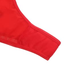 Zeloria Erotische Lingerie Jarretelgordel met Slip P5265 – Luxe Kant met Strikjes & Clips – Rood – XL/XXL — thumbnail 5
