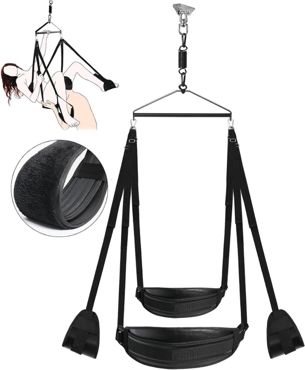 DYNA® Sex Schommel - Sex Stoel - Bondage - Zwart - 43cm x 23cm x 11cm — afbeelding 1