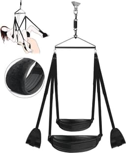 DYNA® Sex Schommel - Sex Stoel - Bondage - Zwart - 43cm x 23cm x 11cm — thumbnail 1