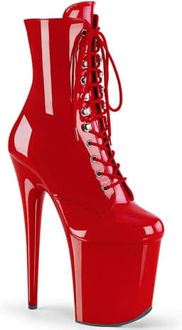 Dames Enkellaars met Hakken en Platform - Vetersluiting en Ritssluiting — thumbnail 5
