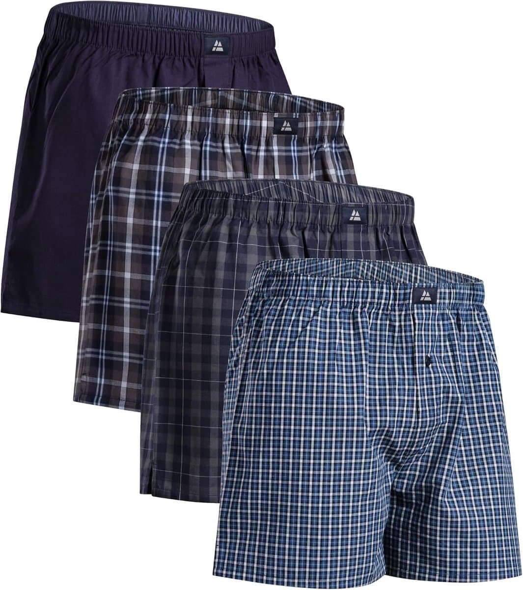 Heren Boxershorts Loszittend Met Knoopgulp Biologisch Katoen Multi-pack — afbeelding 1