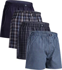 Heren Boxershorts Loszittend Met Knoopgulp Biologisch Katoen Multi-pack — thumbnail 1