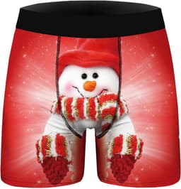 Heren Kerst Ondergoed Boxershorts met Grappige Print - Comfortabele Katoen Boxer Briefs — thumbnail 5