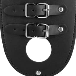 PU Leather Chastity Belt with Straps - Black — thumbnail 8