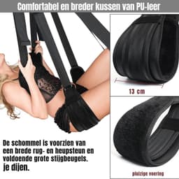Aurixi® Sex Schommel - Sex Stoel - Bondage - Zwart - 32cm x 10cm x 36cm; 2.71 kg — thumbnail 3