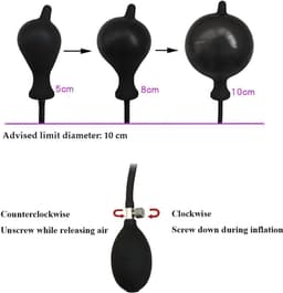 Oneay Opblaasbare siliconen anaalplug met rek- en expansiefunctie, stimulatiepomp en ventiel. Veilige siliconen anaalpomp voor mannen, vrouwen en beginners — thumbnail 2