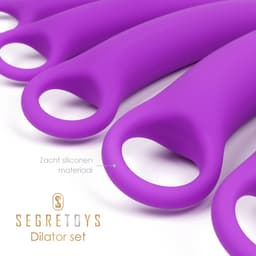 Segretoys - Siliconen Dilator Set voor Vaginisme - Zachte Dildo Set - Ondersteuning bij Vaginisme, Vulvitis of Bekkenproblemen - Vaginale Training - Seksspeeltjes voor Vrouwen - Set van 5 - Paars — thumbnail 2