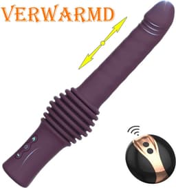 Telescopische Verwarmde Vibrator - Neukbeweging - Extreem realistisch gevoel - Fijn Handvat - Stotende Dildo - Penis Thrusting - incl oplader en afstandsbediening — thumbnail 1