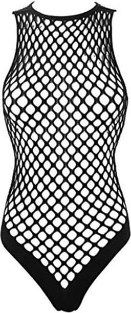 Erotische Fishnet Body I Lingerie Set I Uitdagend I Sexy Erotisch Ondergoed I One Size M/L I Met Halternek I Zwart — thumbnail 4