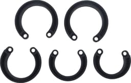 Banoch | Cockcage Black | siliconen | zwarte Chastity Cage met 5 ringen | small / medium — thumbnail 4
