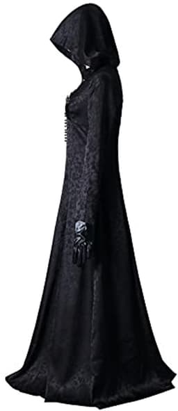 Vampire Madam Gothic Kostuum met Kap voor Dames - Cosplay Outfit voor Halloween en Carnaval — thumbnail 5