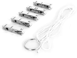 Kiotos - Metalen Tepelklemmen in vorm van wasknijper - 5x Set met 1 Meter Touw — thumbnail 3