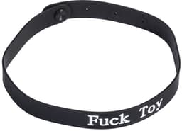 Rimba - Halsband - Collar Met Tekst - FUCK TOY - Siliconen - Zwart — thumbnail 11