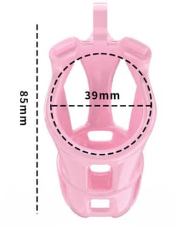 Rimba Toys - P-Cage PC01 - Kunststof Kuisheidskooi - Peniskooi - Chastity - Roze - Verkrijgbaar in 3 maten — thumbnail 4