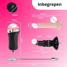 Fubzz Neukmachine Voor Mannen & Vrouwen - Sex Machine Verstelbaar - Fuck Machine - Inclusief Dildo’s, Pocket Pussy & Verlengstukken - Sex Speeltjes — thumbnail 3