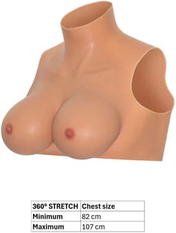 Siliconen Borsten met een Crop Top - Cupmaat G - Siliconen Borsten Crop Top Voor Je Eigen Persoonlijkheid of Rollenspel - Geschikt voor maat S-M-L — thumbnail 3