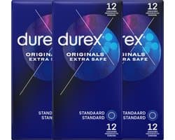 Durex Originals Condooms Extra Safe - 3x 12 stuks