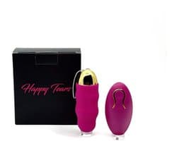 Happy Tears® | Ei Vibrator | Afstandsbedienbaar | Unisex | Voor koppels | Massage | Clitoris en G-Spot Stimulatie | Anaal | 10 verschillende vibratiestanden | Seksspeeltje | Paars