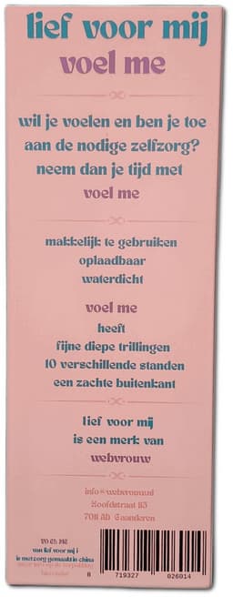 lief voor mij - voel me - allround vibrator - Clitoris en G-spot - draadloos - oplaadbaar - waterdicht - eenvoudige bediening - 10 verschillende vibratie standen — thumbnail 2