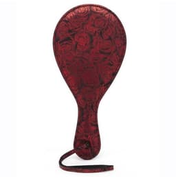 Fifty Shades of Grey Sweet Anticipation - Paddle met rozenpatroon - Polyester - Rood/zwart - 42.5cm — thumbnail 4