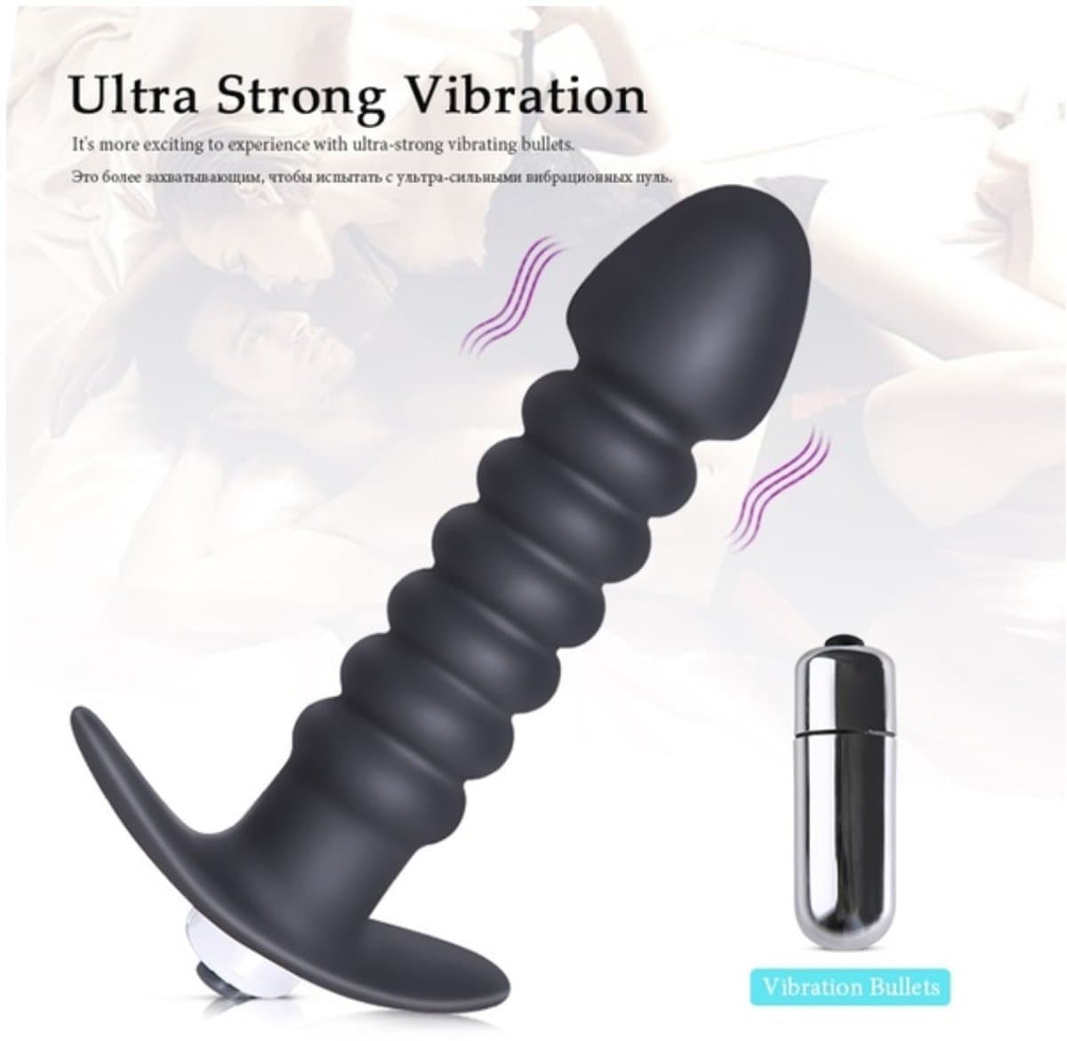 Buttplug-vibrerende dildo-anale-prostaat-g-spot-vibrator-massage-speeltje-voor-mannen — afbeelding 1