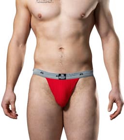 MM Sports The Original Swimmer/Jogger Jockstrap 1 inch Multipack 1x Black + 1x White + 1x Red - MAAT XL - Heren Ondergoed - Jockstrap voor Man - Mannen Jock — thumbnail 5