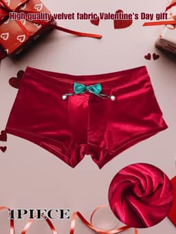 kerstlingerie boxer heren sexy bel string fluweel goedkoop floers sexy erotisch kostuum heren christmas muts — thumbnail 6