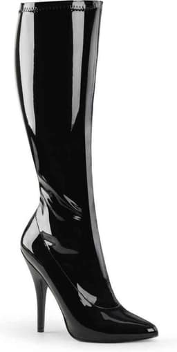 EU 42,5 = US 12 | SEDUCE-2000 | 5 Plain Stretch Knee Boot, Side Zip — thumbnail 1
