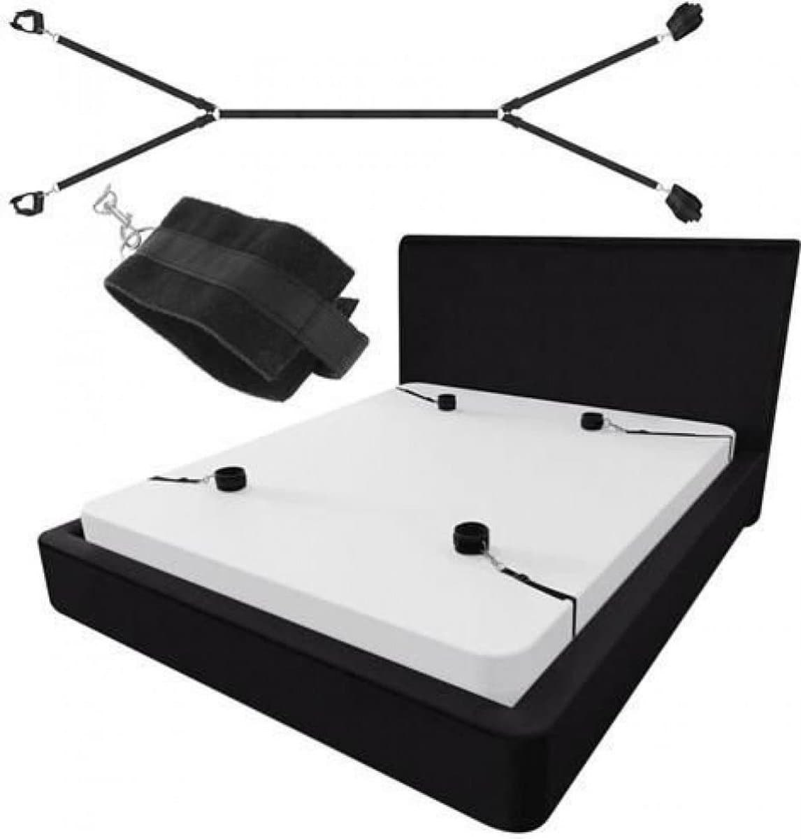 Bondage Set Handboeien en Enkelboeien Bed – Bondage Seks BDSM - Voor het bed — afbeelding 1