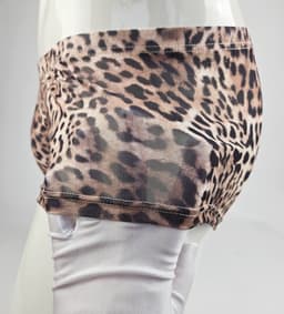 BamBella ® - Boxer short - Maat XXL - Panterprint - Bruin Dun kant gaas stof Ondergoed — thumbnail 6