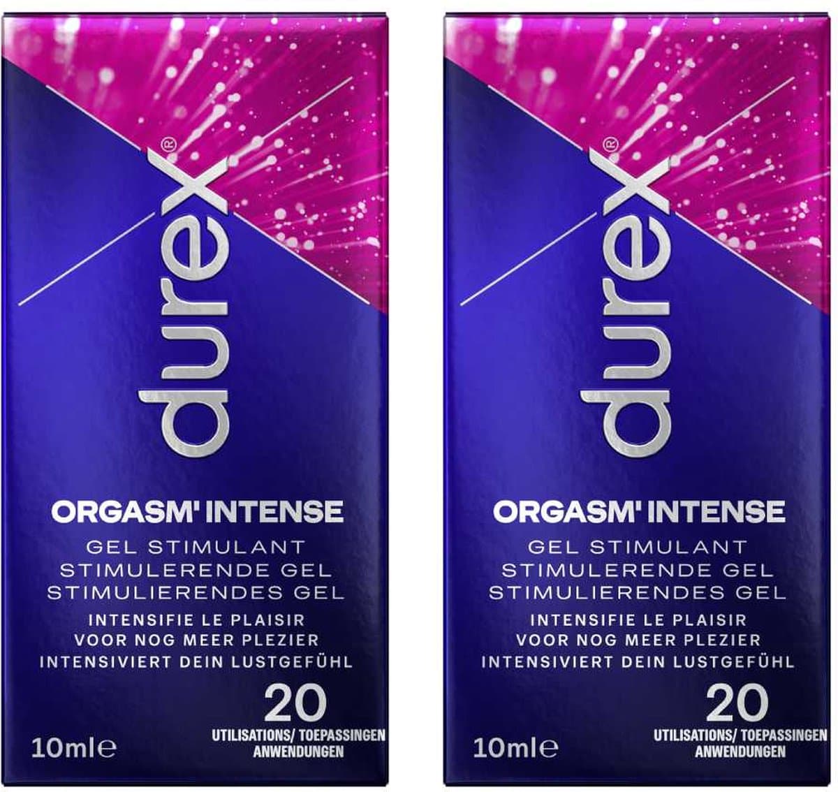 Durex Orgasm Intense - Stimulerende Gel voor Intensere Orgasmen - 2 x 10 ml (40 toepassingen) — afbeelding 1